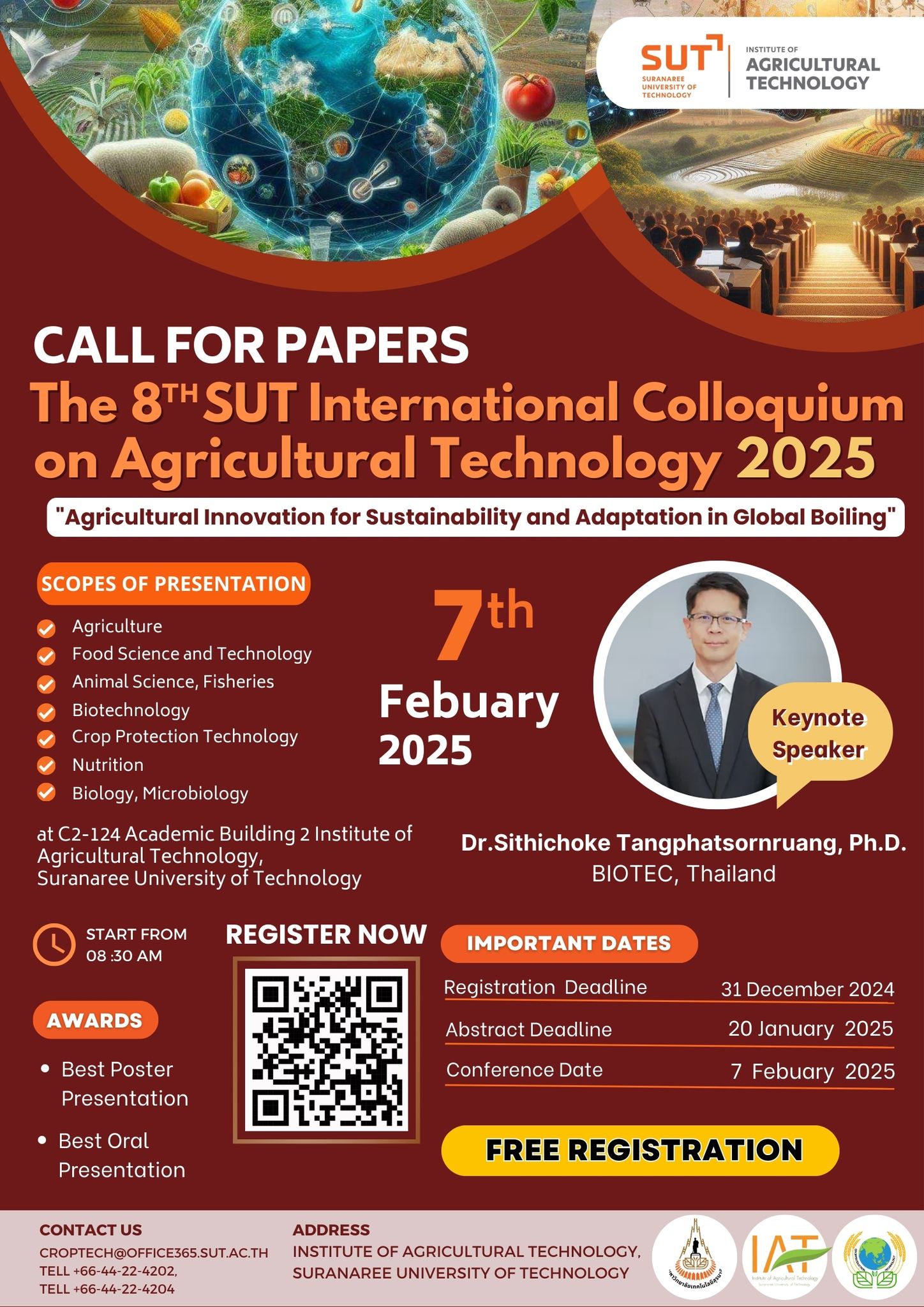 สำนักวิชาเทคโนโลยีการเกษตร, - 📢 Call for Papers : The 8th SUT ...