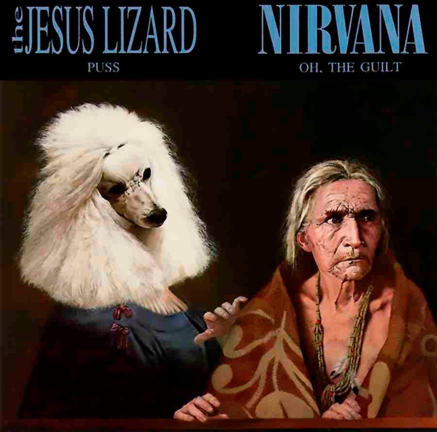 Nirvana and Jesus Lizard rare split single on Touch and Go Records