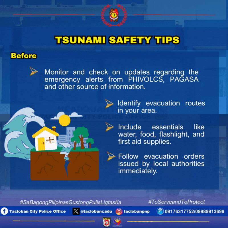 Tacloban - TSUNAMI SAFETY TIPS Stay safe from tsunami! Know the signs ...