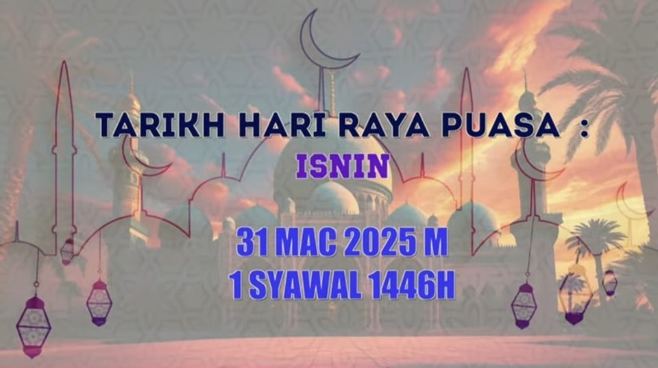 Pendidik2u - Tarikh Hari Raya Aidilfitri Isnin 31 Mac 2025 | Facebook