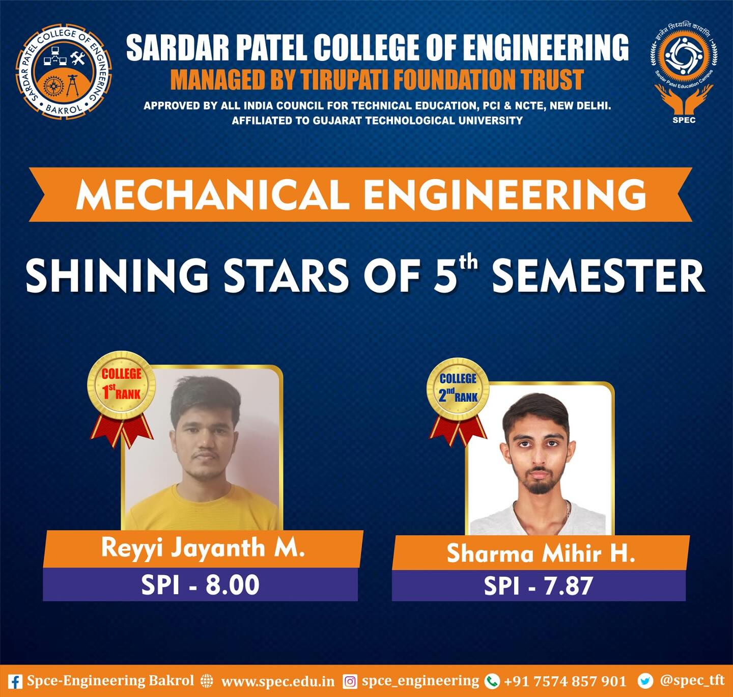 Sardar - Congratulations to all the students 🎉 #spce #spec #lifeatspec ...