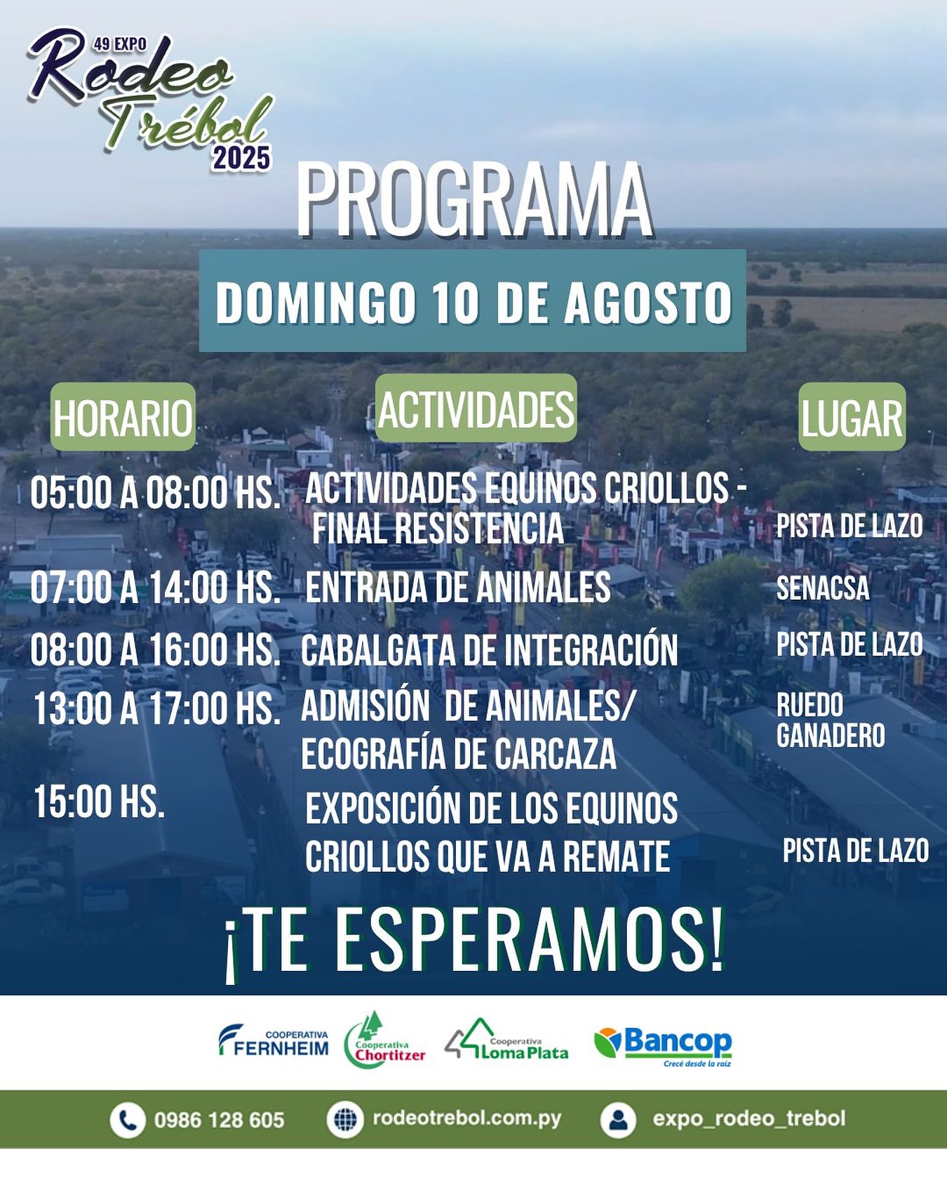 Asociación - 📅 Programa – Domingo 10 de Agosto | 49° Expo Rodeo Trébol ...
