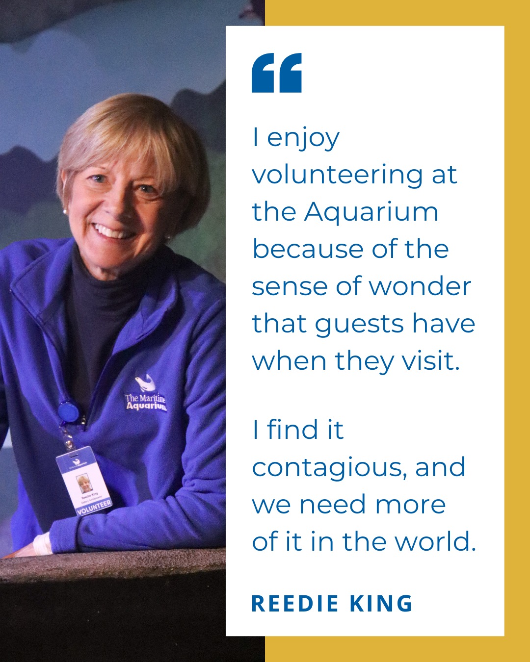 The Maritime - This month’s volunteer spotlight is Reedie! Reedie ...