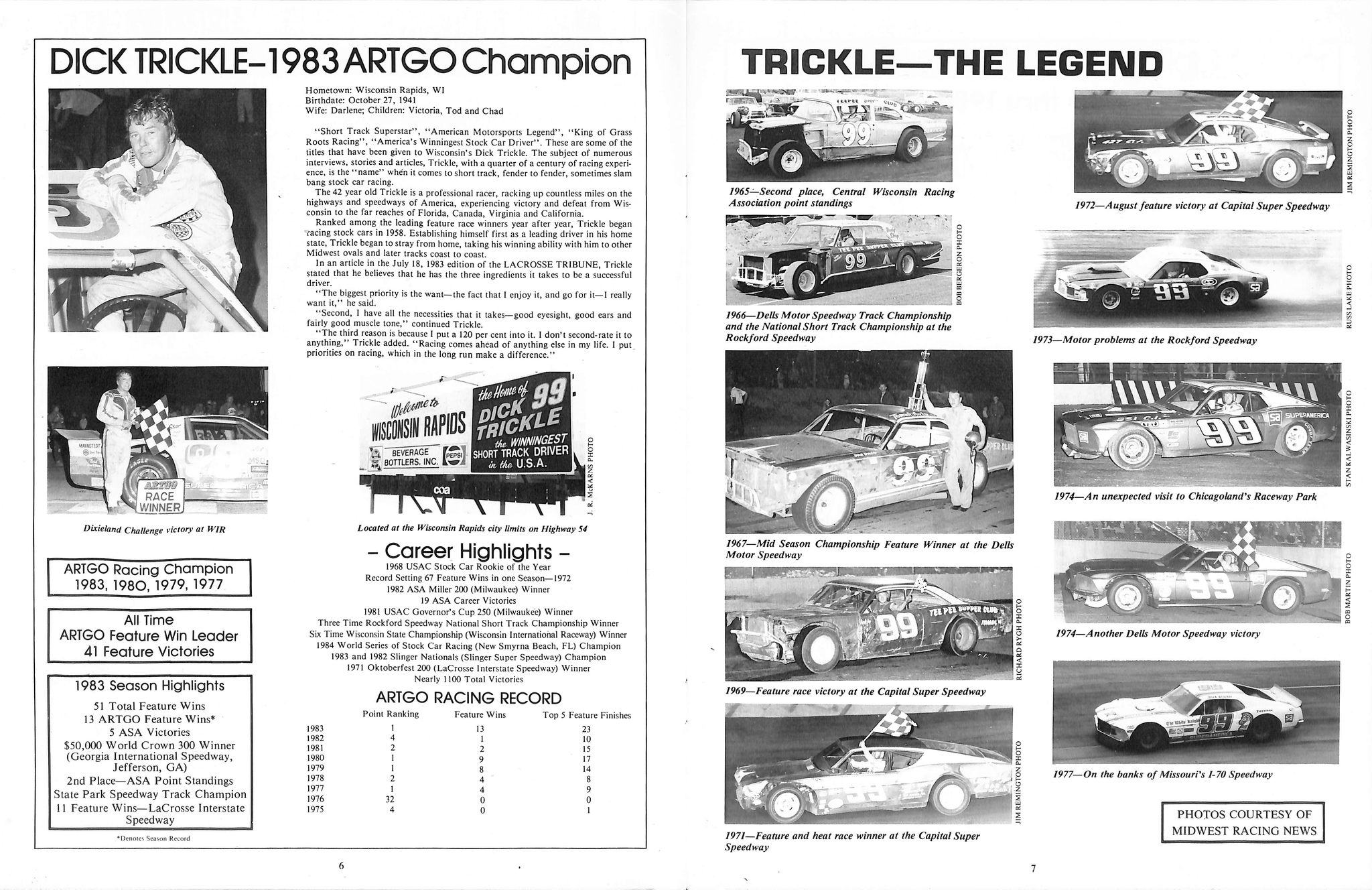 Wisconsin Auto Racing... - Wisconsin Auto Racing History