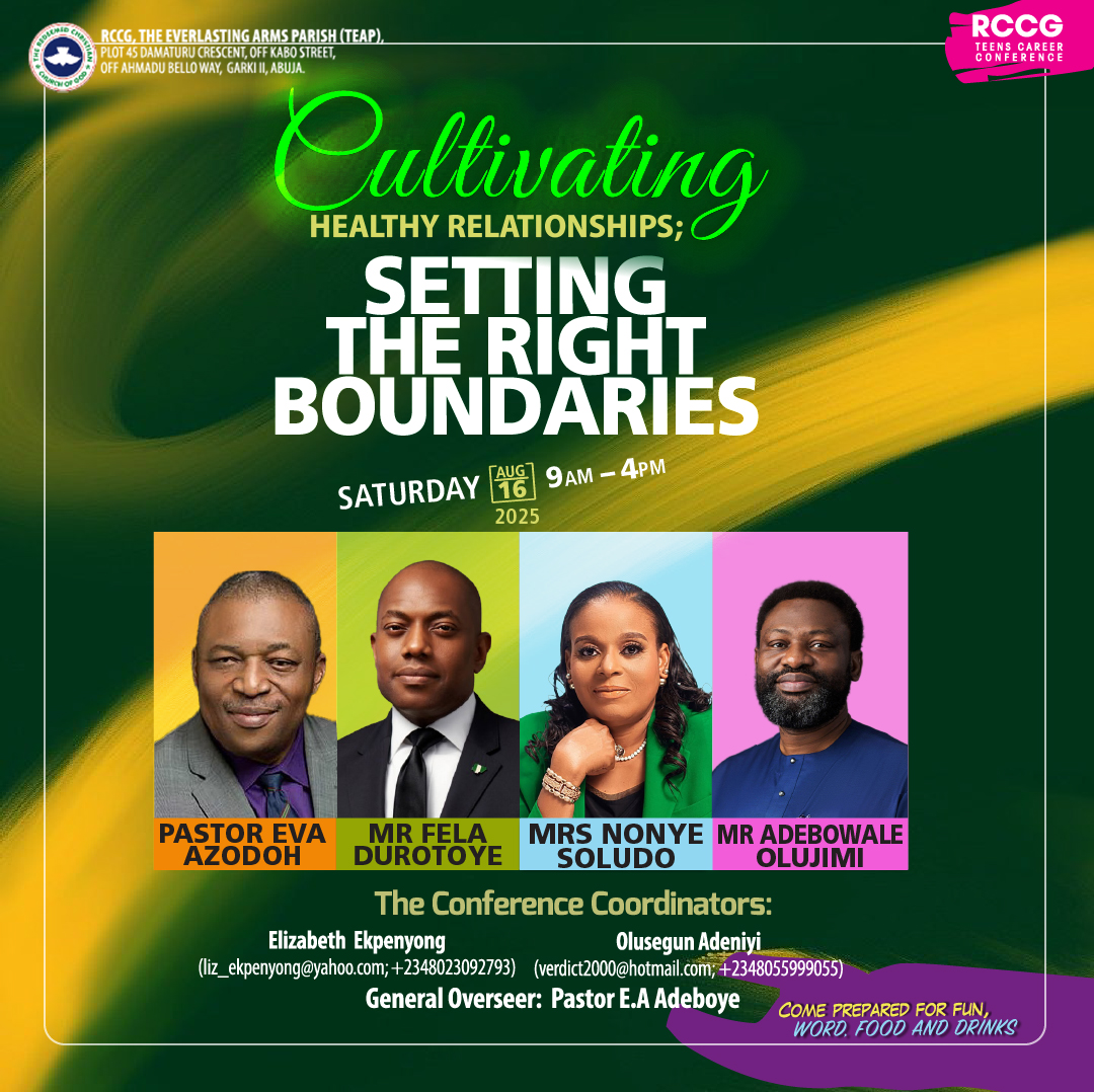 RCCG - Hurray!! The TEAP Teens Career Conference is here again. The ...
