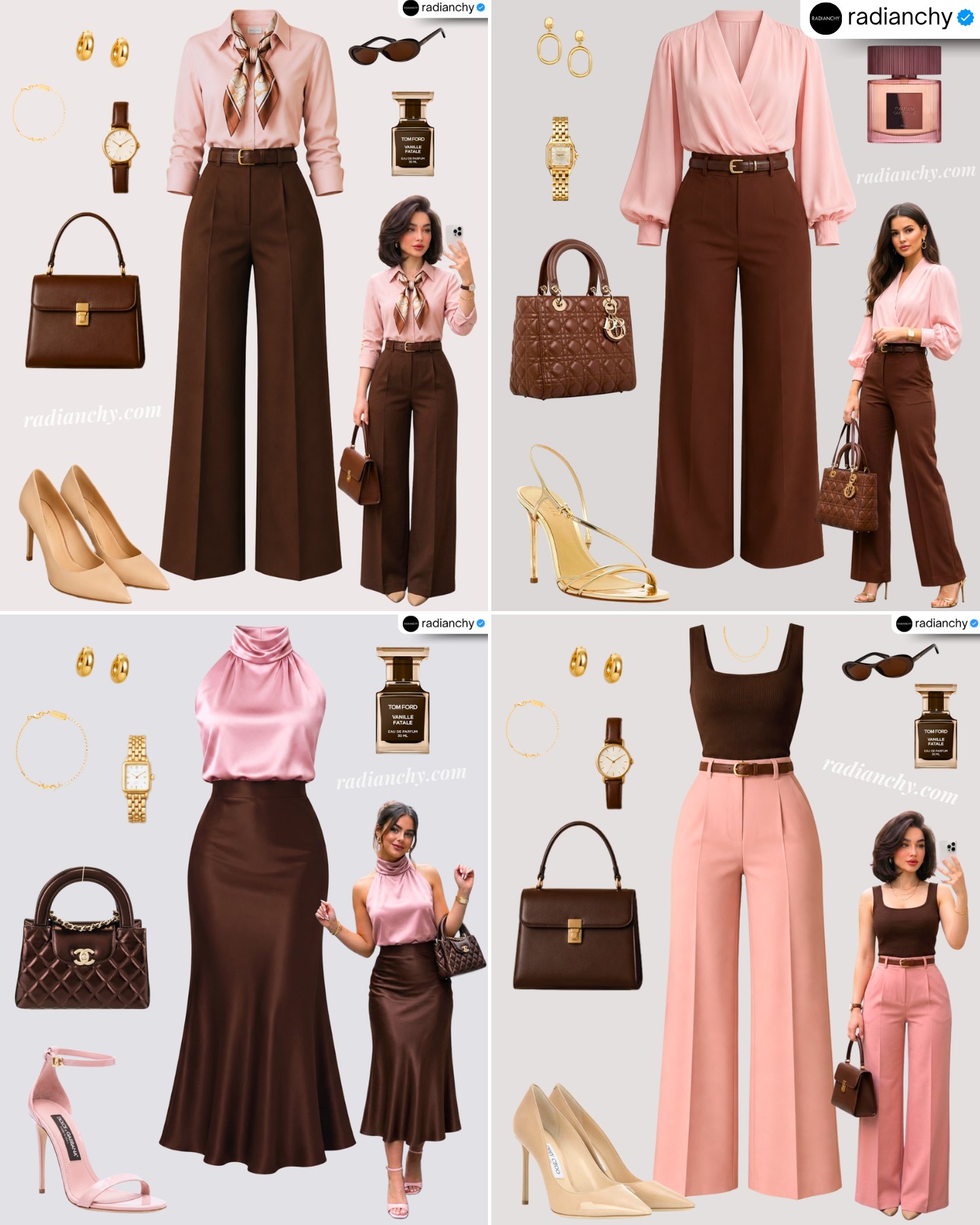 pink and brown color combination dress 💁‍♀️ Soft & I Used to Overlook This Combination... Now I Can't Stop Noticing How Chic It Looks. 🤎🌸 light brown and pink