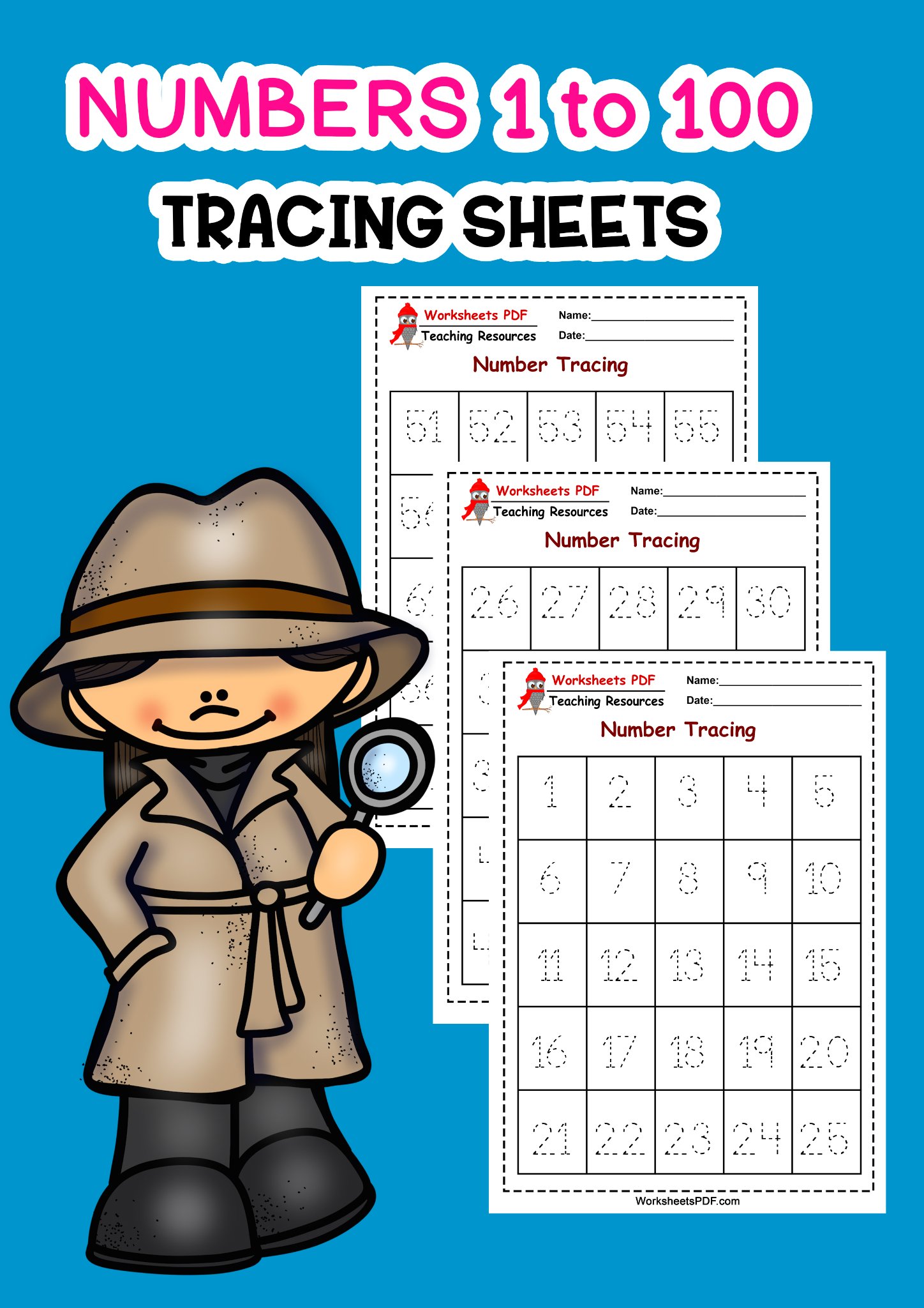 Worksheets PDF - Tracing Numbers 1-100 Worksheets Download... | Facebook