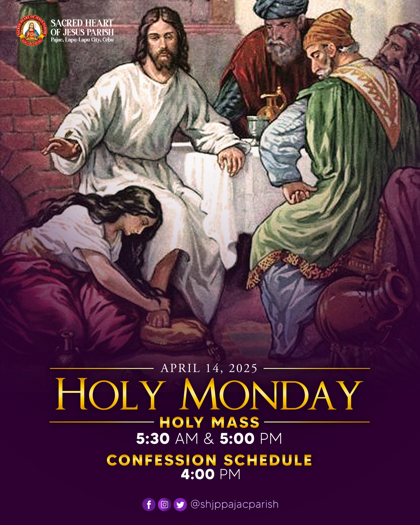 Sacred - ABRIL 14, 2025 - LUNES Lunes sa Semana Santa (Violet) ANG ...