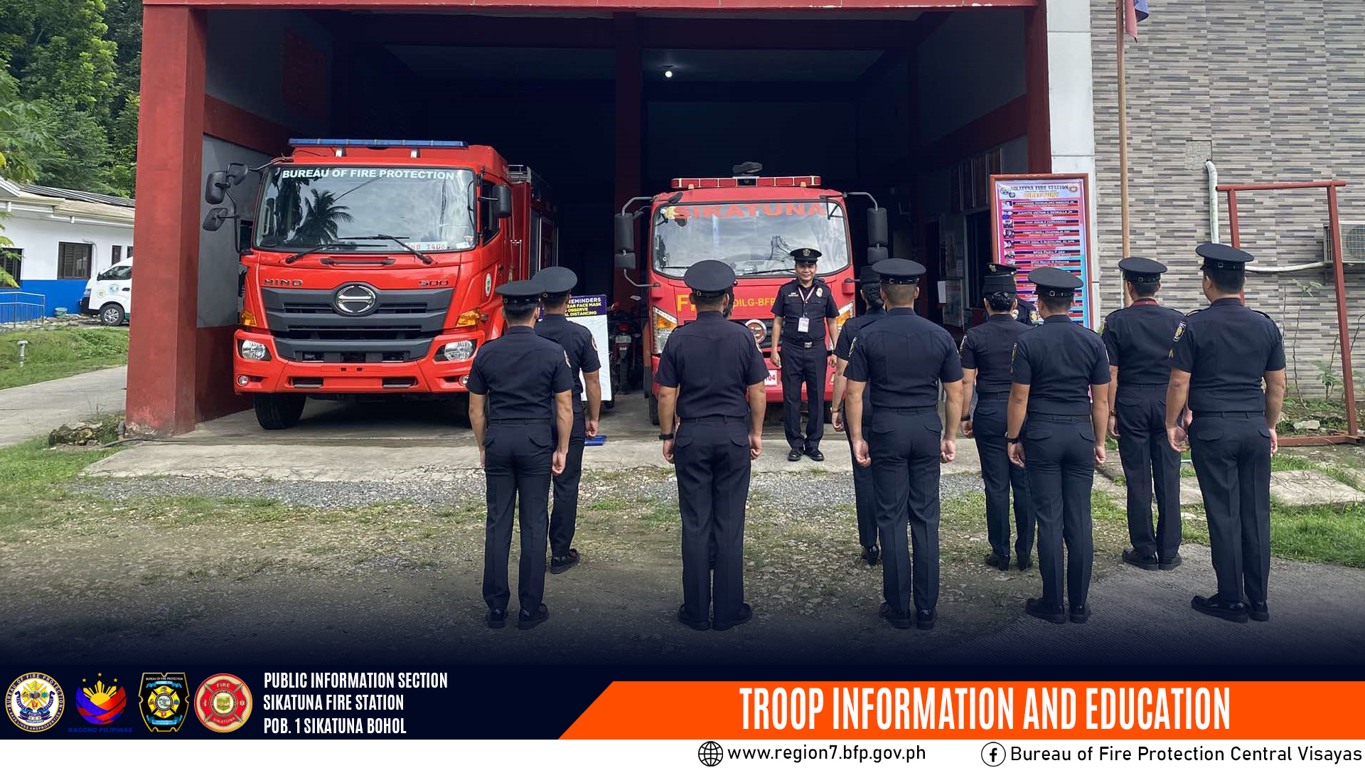 𝗧𝗥𝗢𝗢𝗣 𝗜𝗡𝗙𝗢𝗥𝗠𝗔𝗧𝗜𝗢𝗡 𝗔𝗡𝗗... - BFP R7 Sikatuna Fire station | Facebook