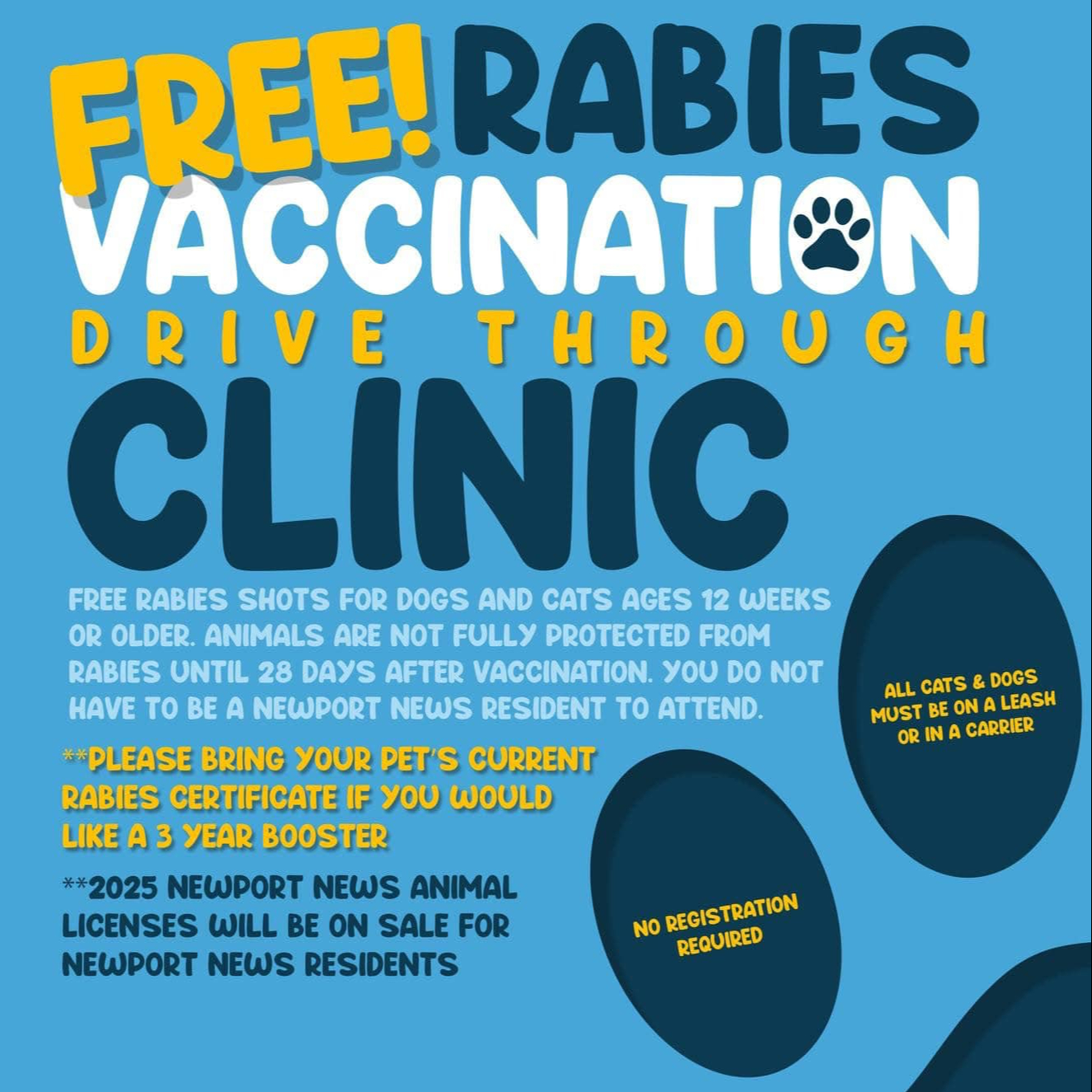 Hampton, - Peninsula Regional Animal Shelter is hosting a FREE rabies ...