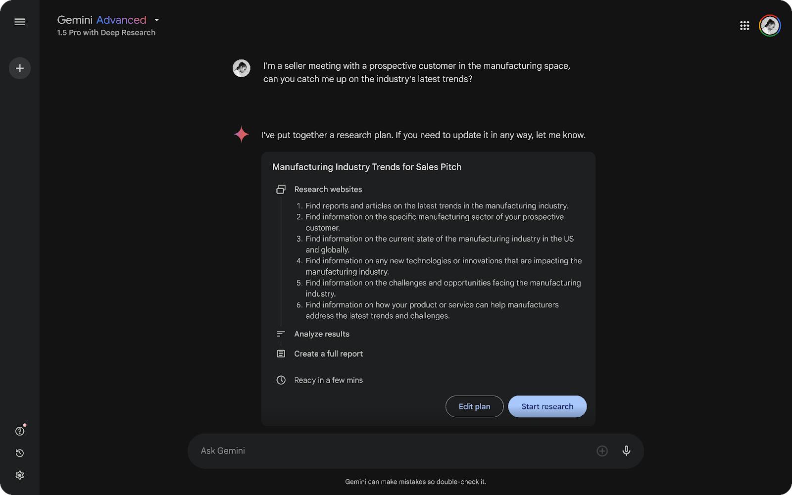 Google - Complex research, simplified. 🤯 Gemini Deep Research, now ...