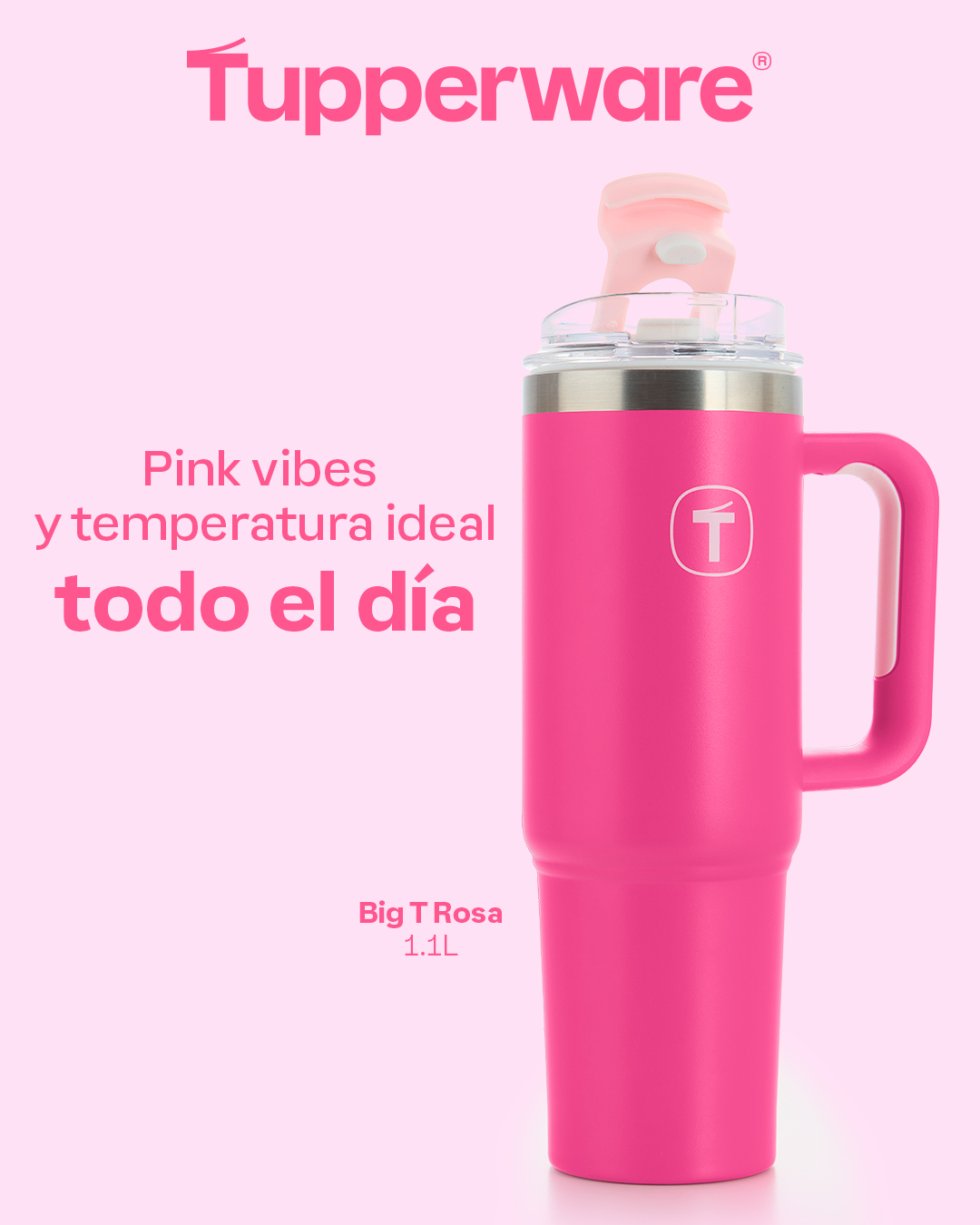 Tupperware - 💖 Pink-core mood ON. El nuevo Big T Rosa es todo lo que ...