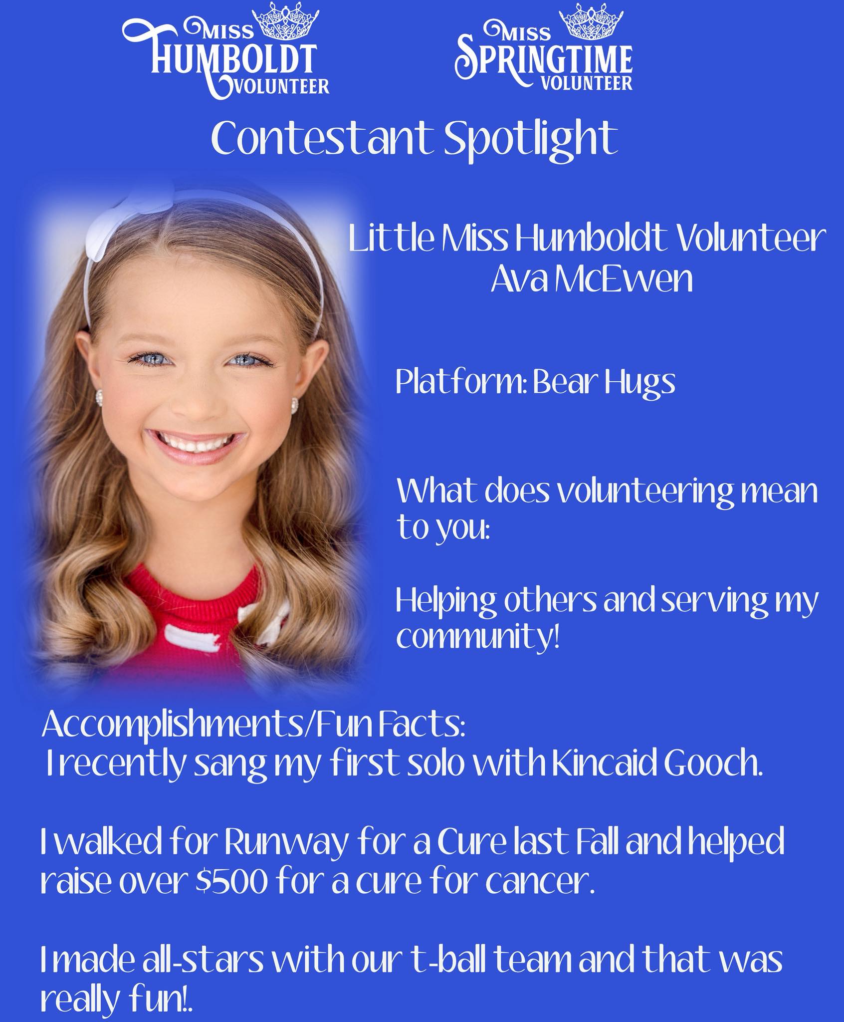 🔦👑💕... - Miss Springtime & Miss Humboldt TN Volunteer Pageant | Facebook