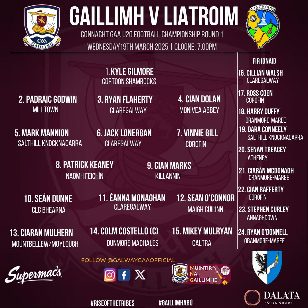 Galway GAA - Brooks Group Sponsored Senior Hurling... | Facebook