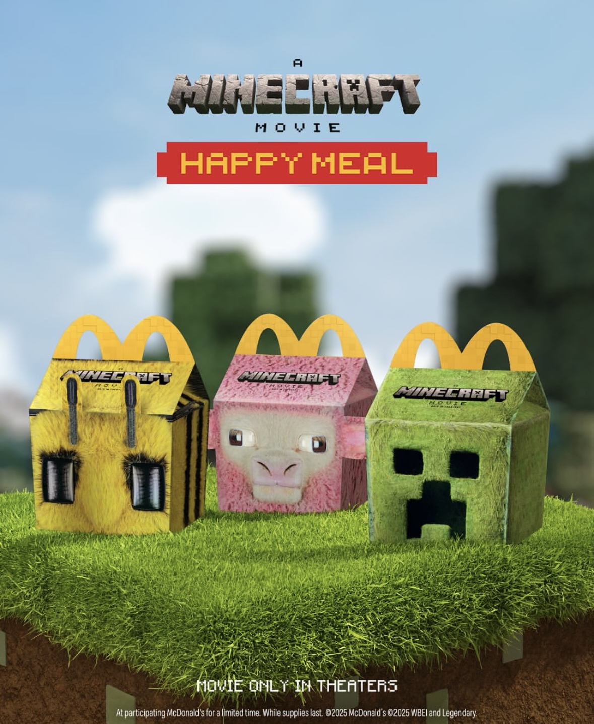McDonalds 'A Minecraft Movie' 2025 Limited Edition Adult Meal Collectible Toys
