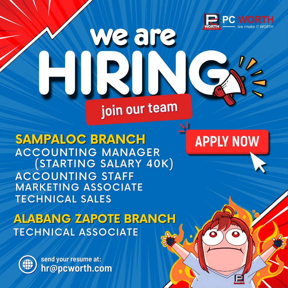 PC WORTH - 📢 WE'RE HIRING! 📢 Looking for passionate and... | Facebook
