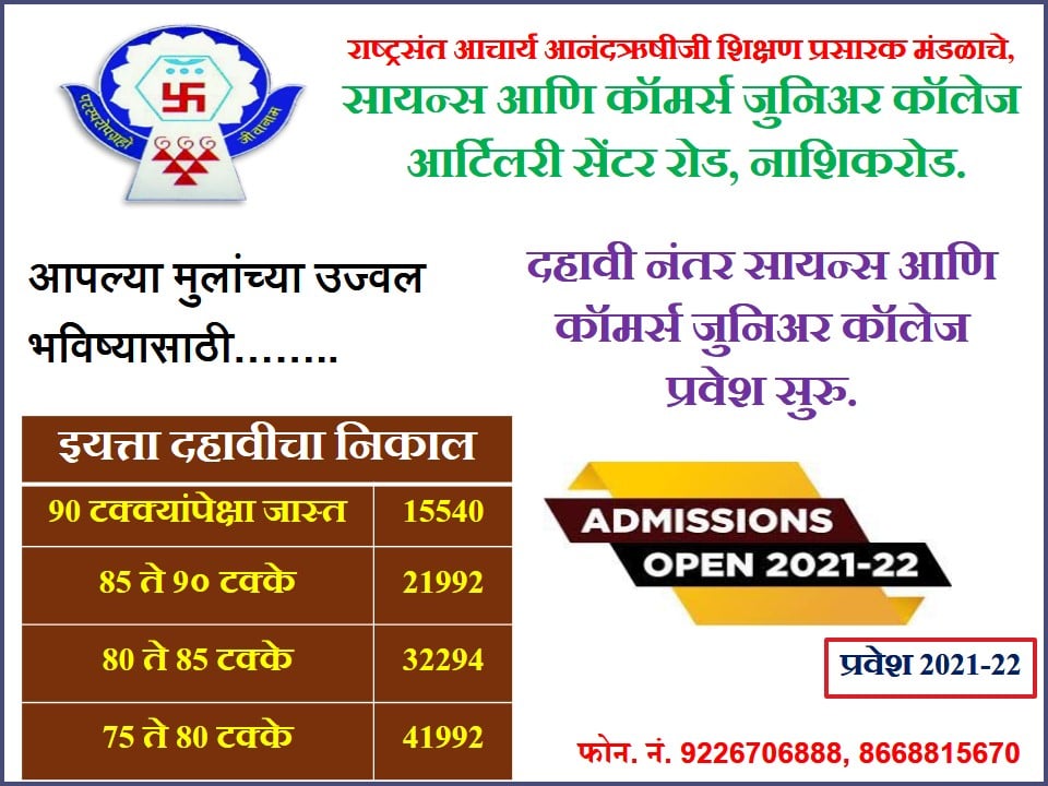 Rashtrasant Aacharya Anand Rishiji Sciecne & Commerce College Nashik road