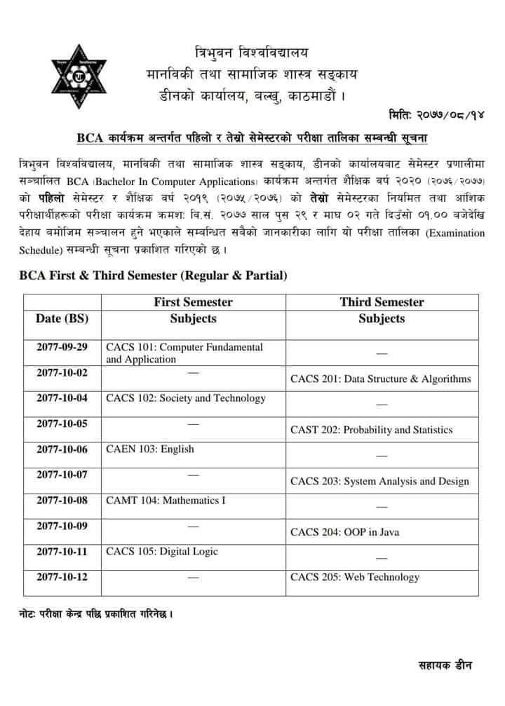 Saral Notes - Tribhuvan University has published the Exam...