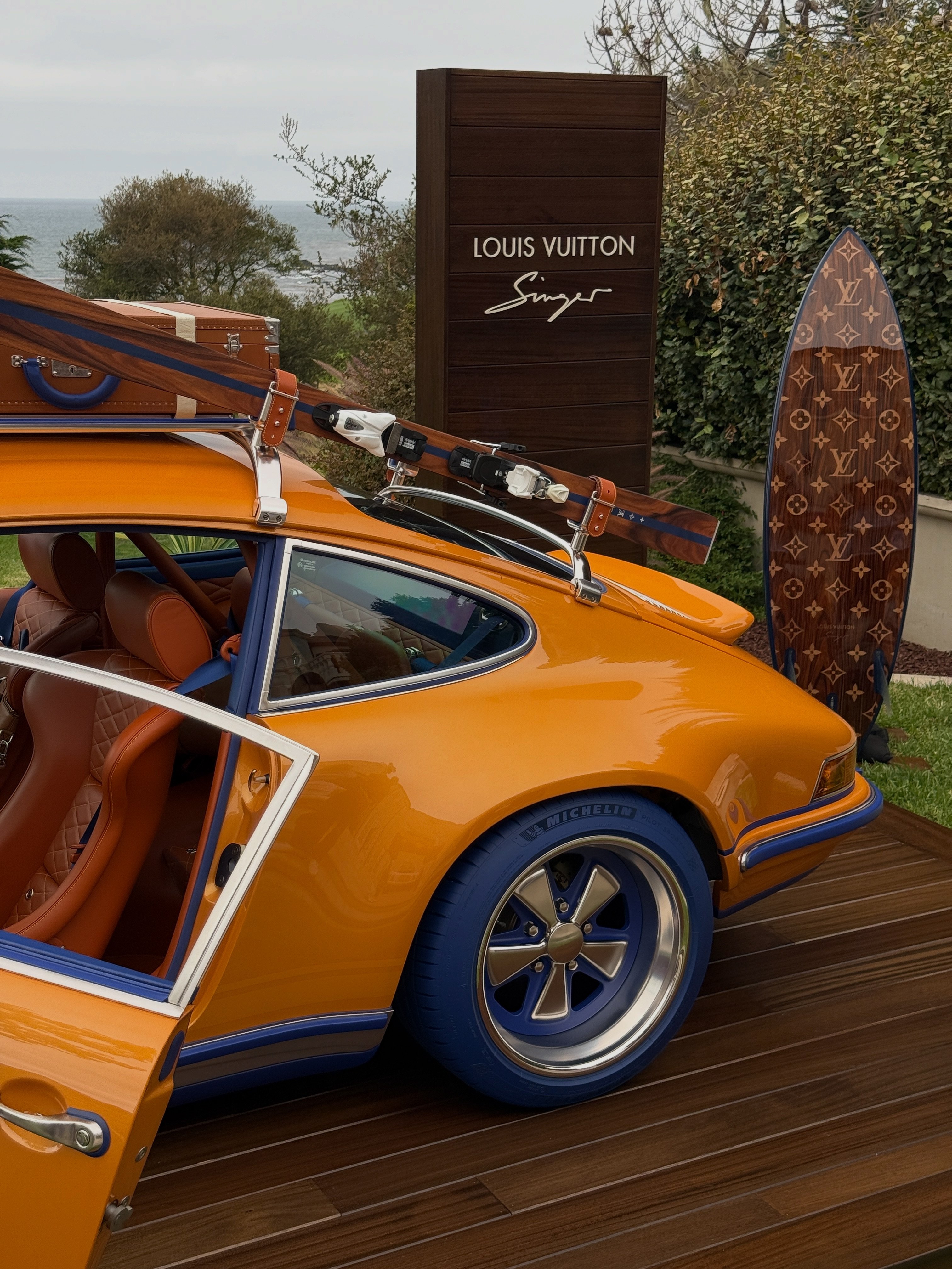 Louis Vuitton x Singer 911 details at Pebble Beach