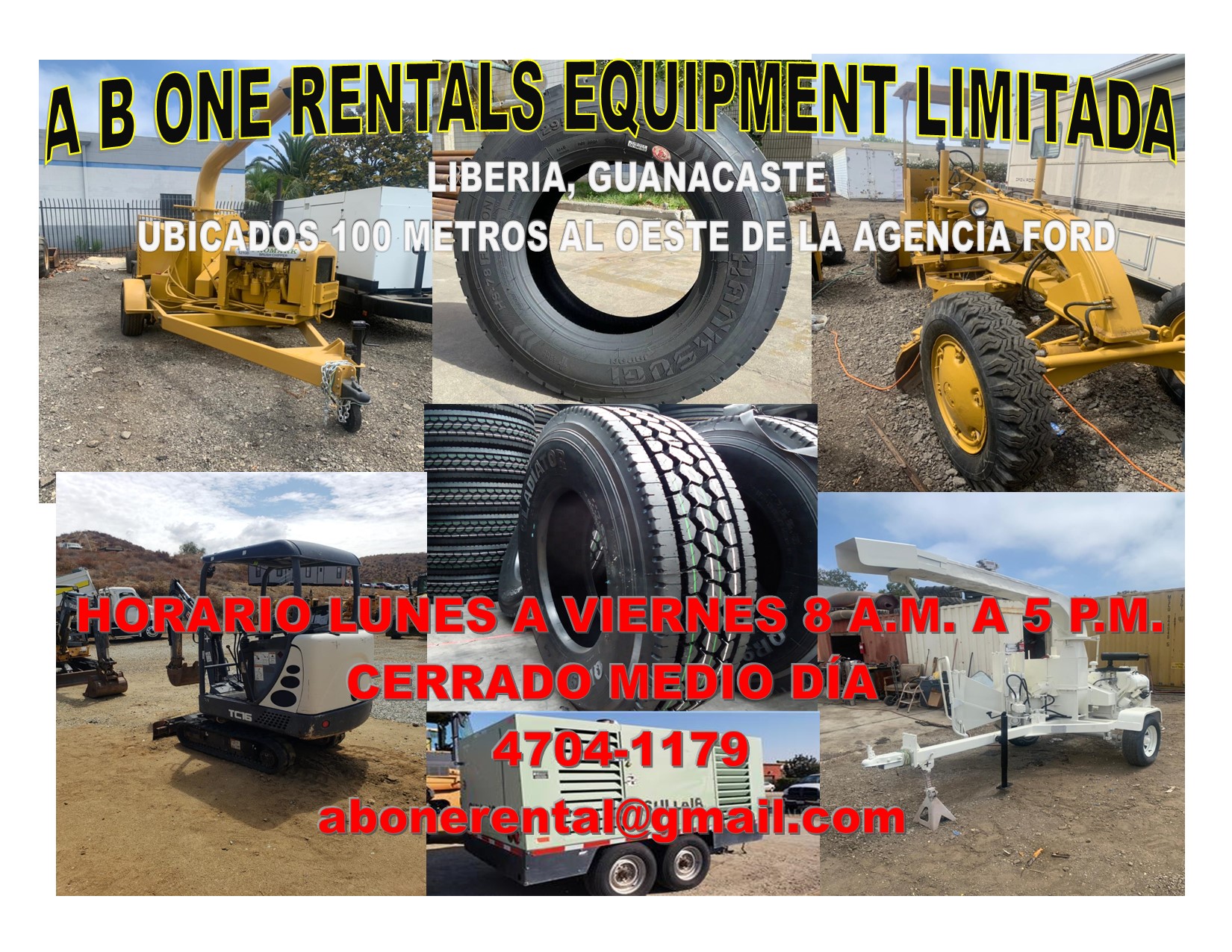AB ONE Rentals Equipment CR | Liberia