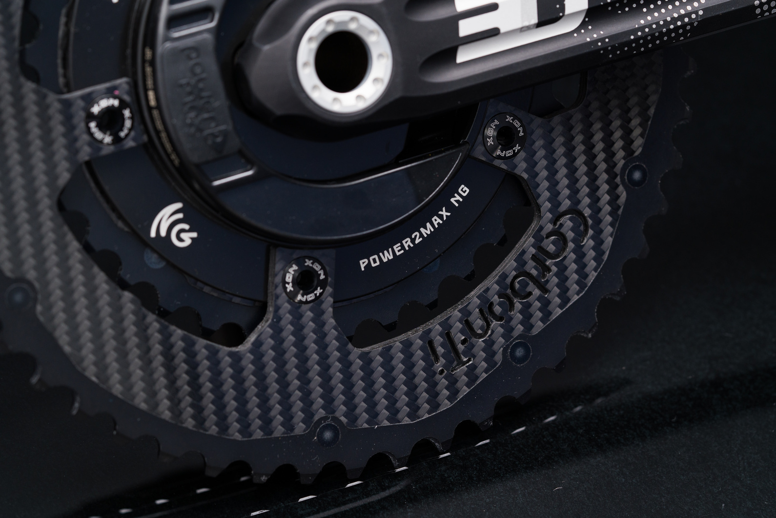 YAO BIKE - Power2Max NG + Carbon Ti Chainring + ROTOR 3D...
