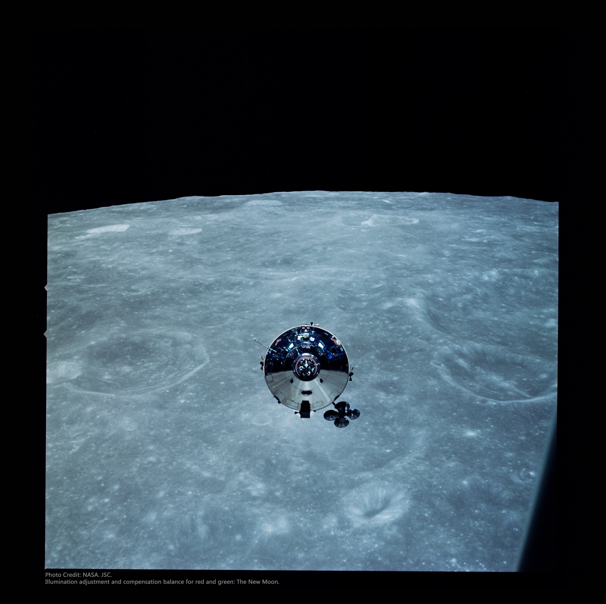 Apollo 10 view of the Moon's nearside in May 1969