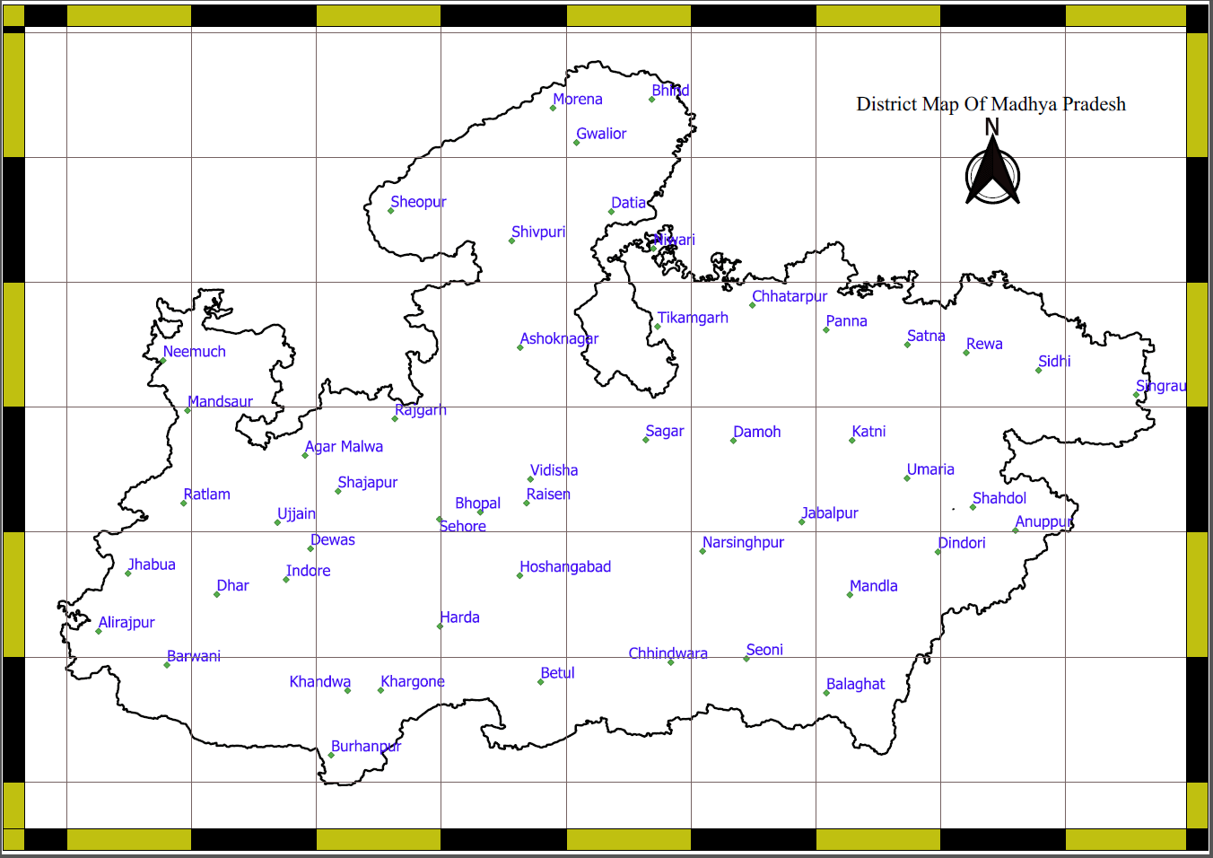 District Location Map of M.P This... - Earth Survey Solution