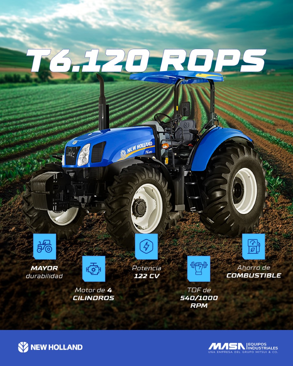 New - 🚜 El T6.120 ROPS está diseñado para el agricultor que busca ...