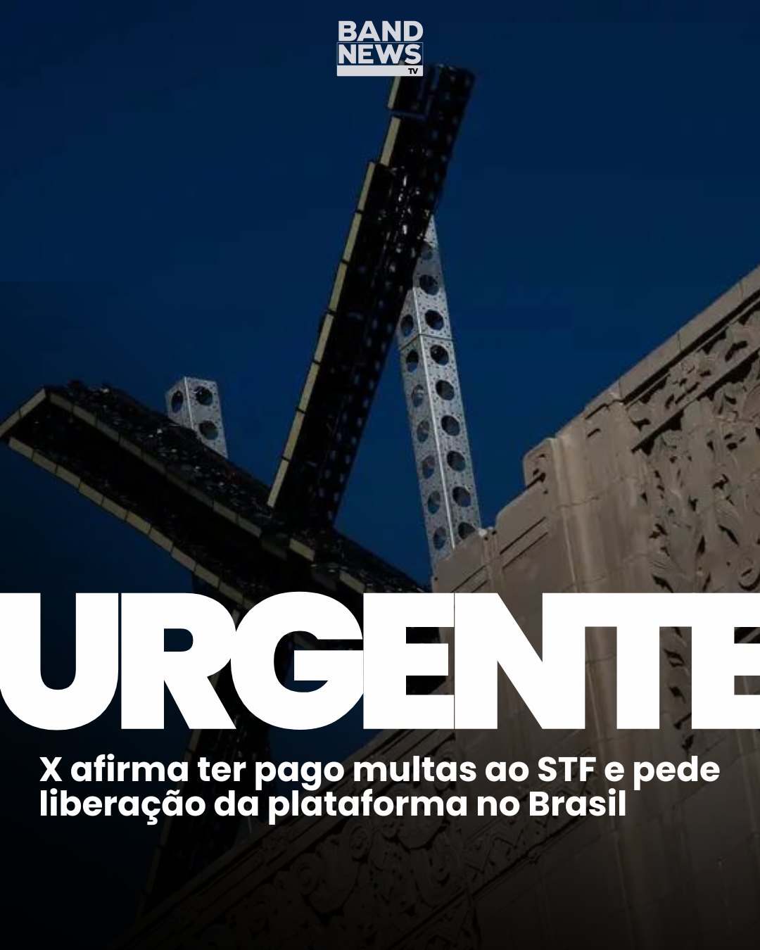BandNews TV - Os advogados da rede X, pertencente a Elon...