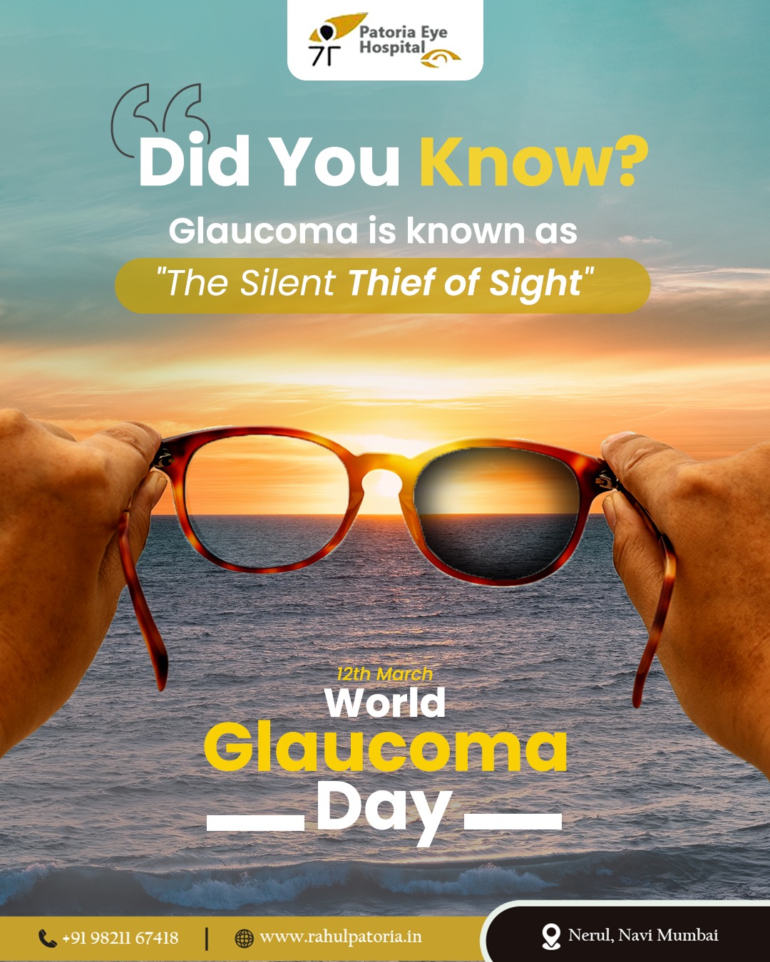 Patoria - 👁️ Did You Know? 👁️ Glaucoma is called the "Silent Thief of ...