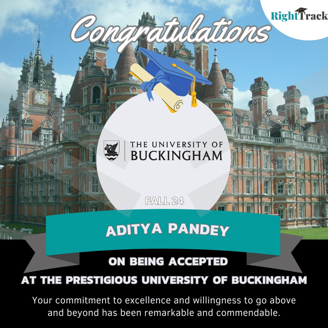 RIGHT TRACK - Congratulations Aditya 😀 on securing...