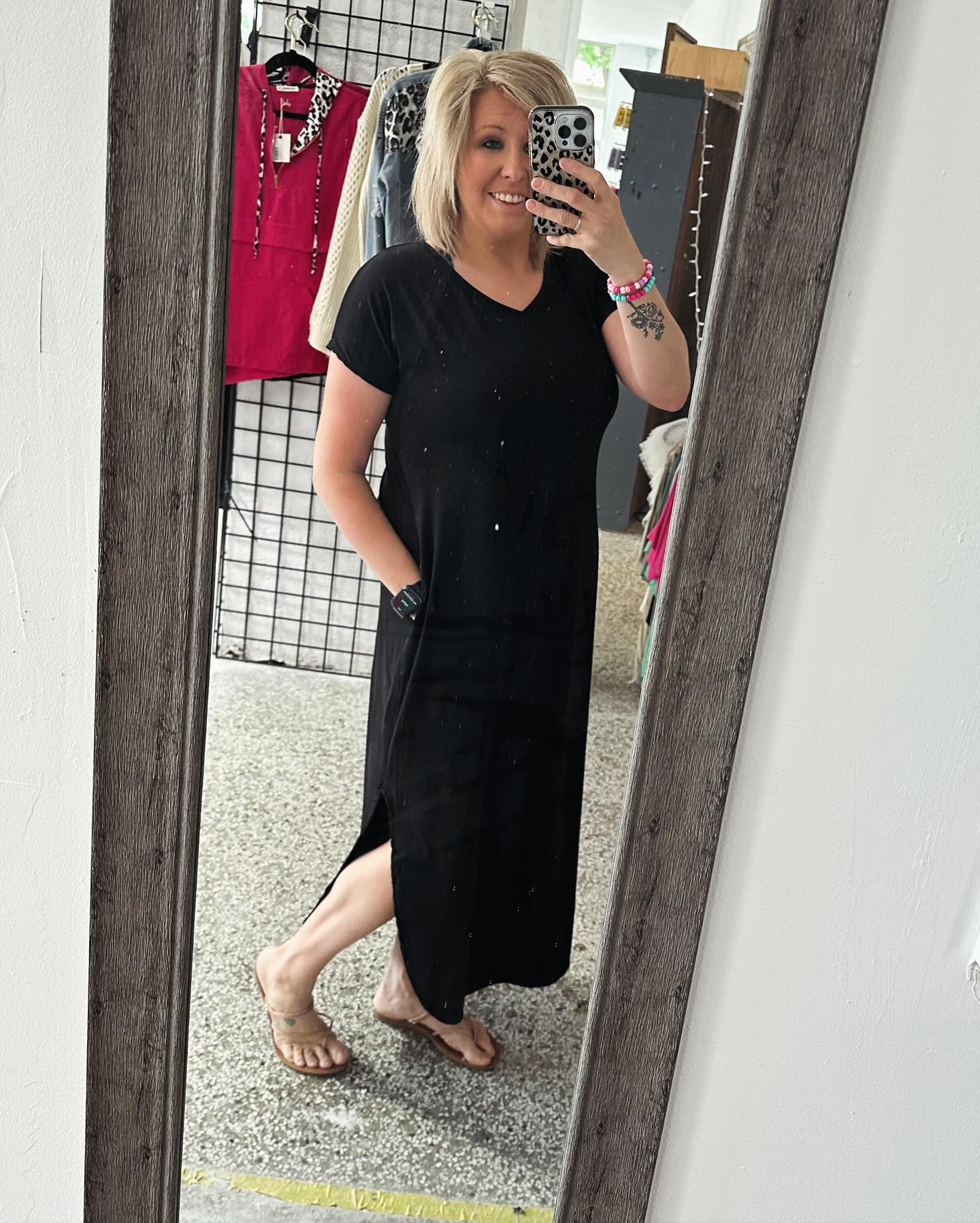 maxi dress with pockets - black product info and reviews Bow Review Tiered throughout for a 7.29.25 2 Ways to Style Size:Custom Size