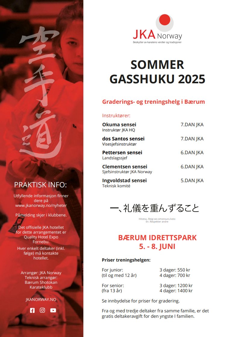 Hamar Shotokan karateklubb | Hamar