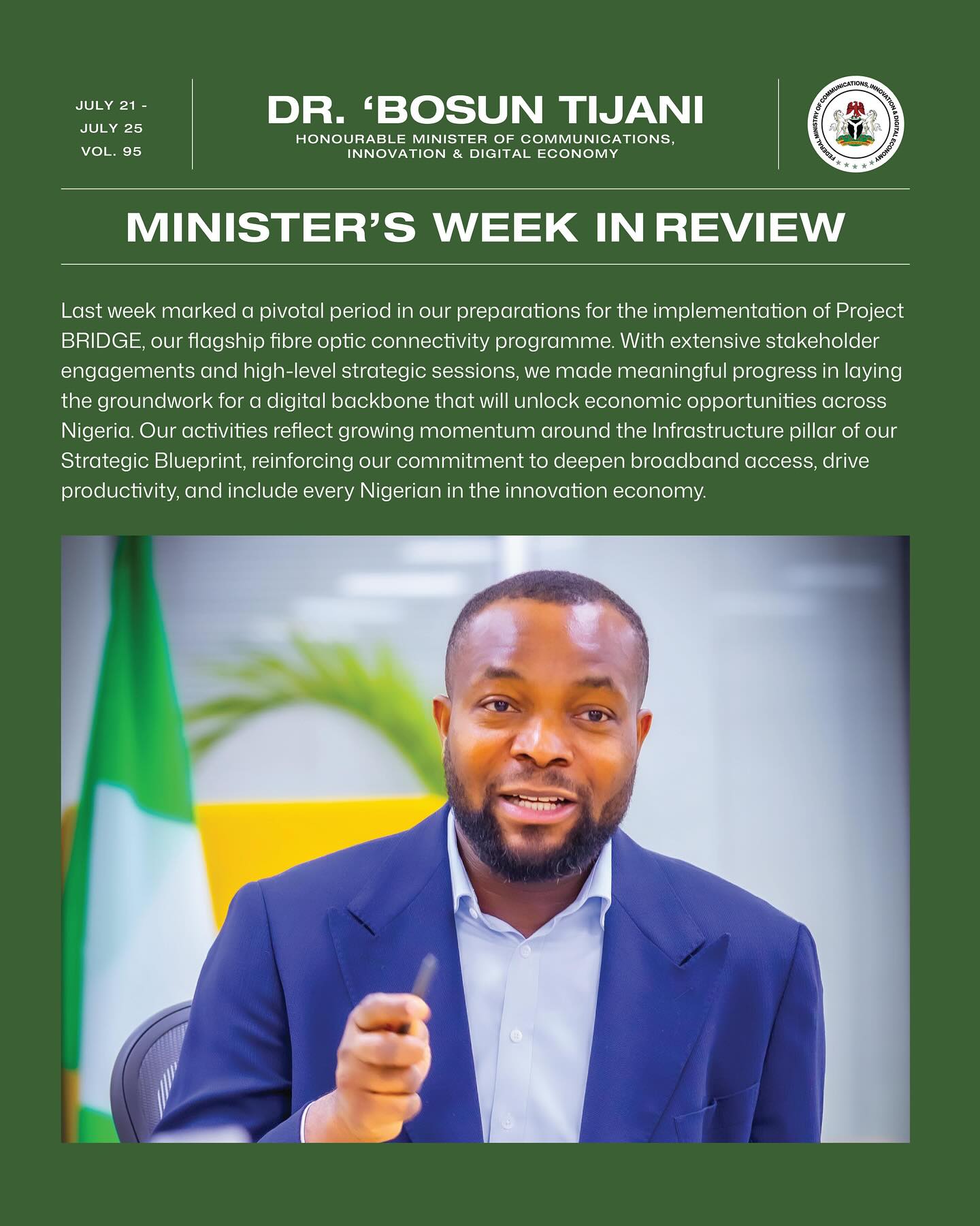 Federal Ministry of Communications and Digital Economy, Nigeria added a ...