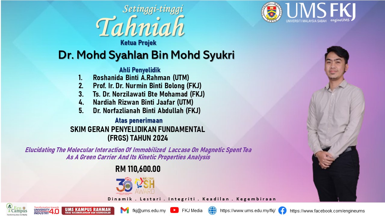 Congratulations to Dr. Mohd... - Fakulti Kejuruteraan UMS
