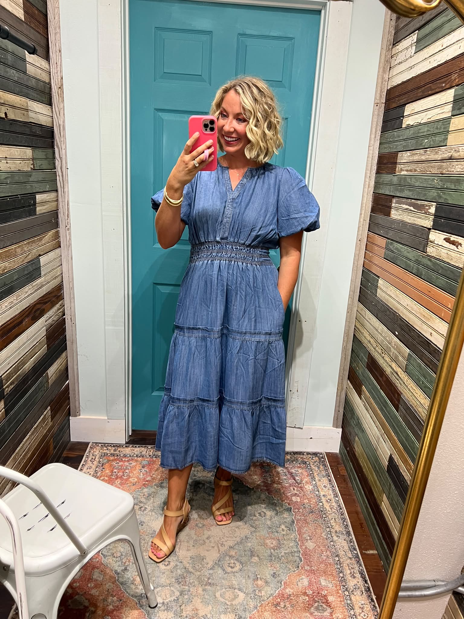 Sings My Soule Boutique's denim maxi dress review