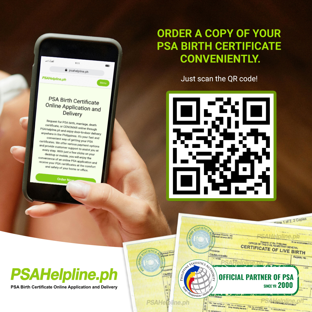 PSAHelpline.ph - May QR Code na ang PSA Certificate Request mo! Kapag ...
