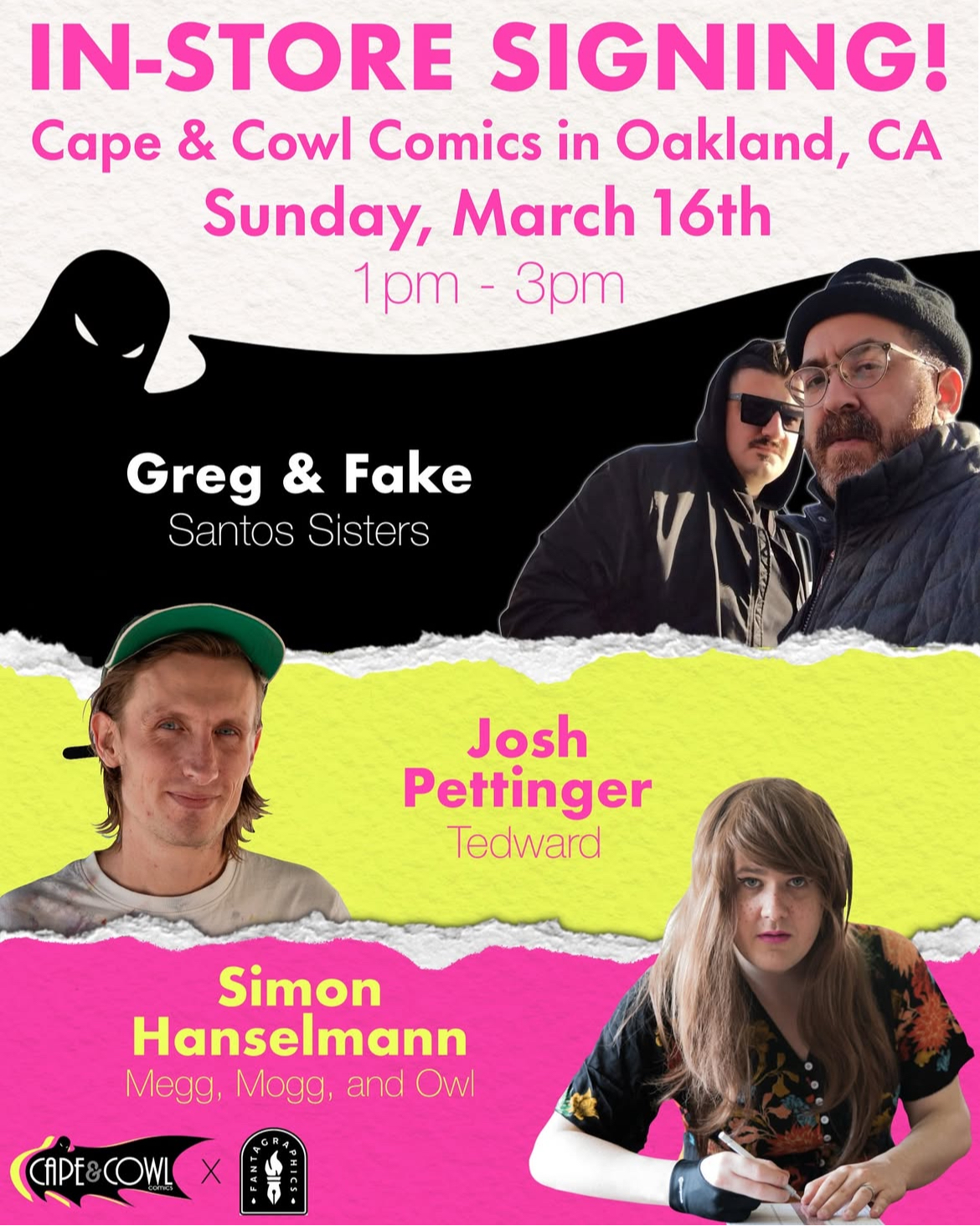 Fantagraphics - An all-star lineup today at Cape & Cowl Comics: Greg ...