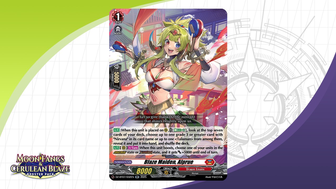 Cardfight!! - Today's featured card is Blaze Maiden, Alprue