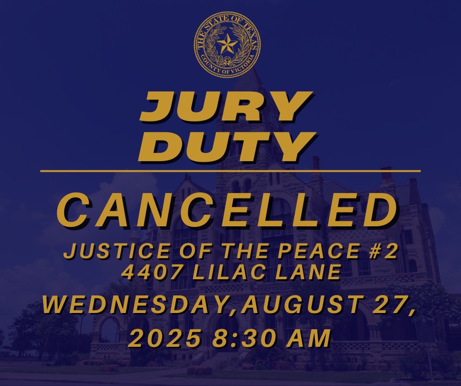 Victoria - The Jury summoned for Wednesday, August 27, 2025 @ 8:30 AM ...