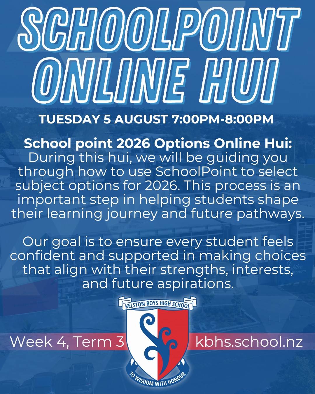 School point 2026 Options... - Kelston Boys' High School | Facebook
