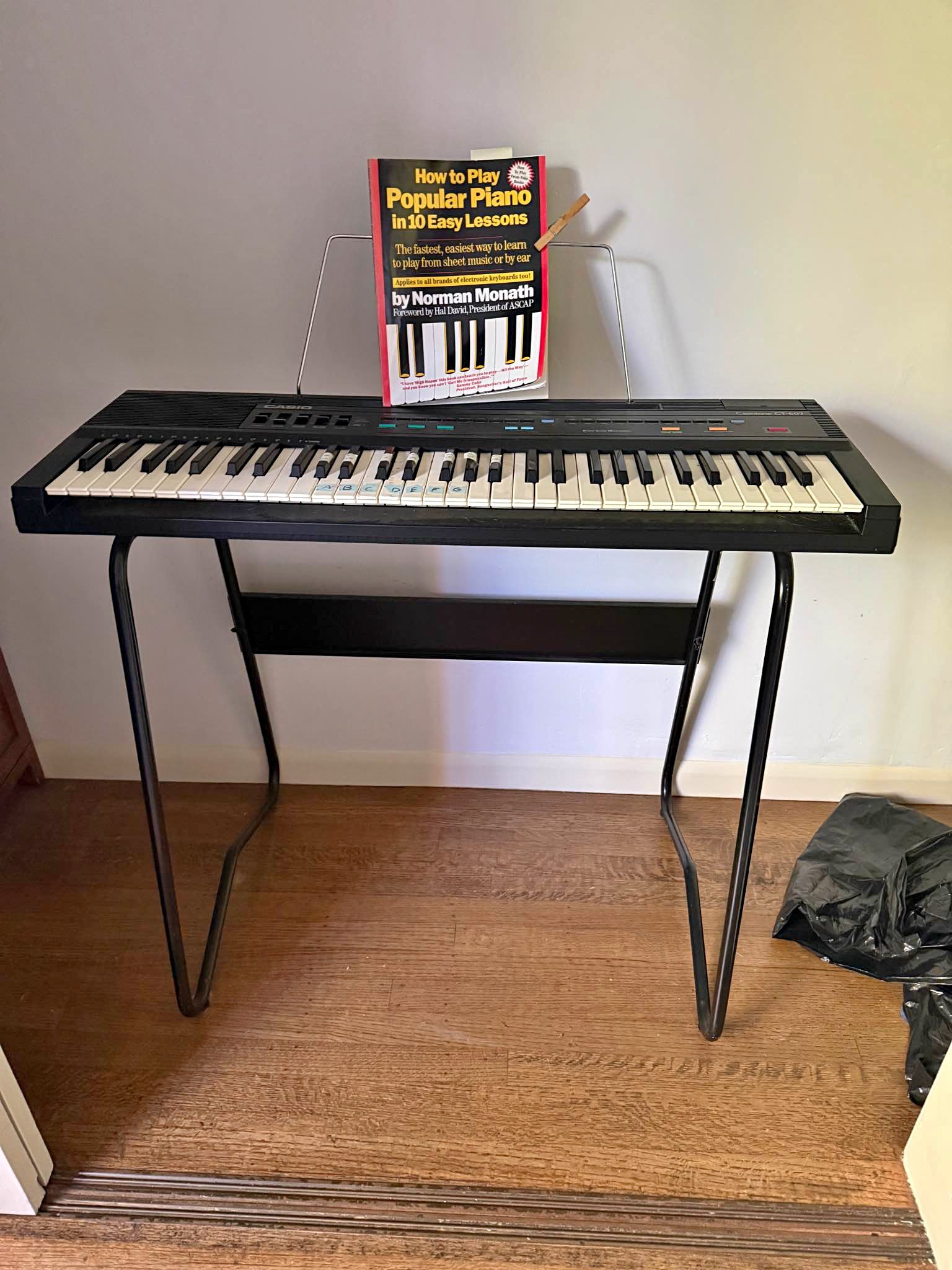 Casio Casiotone CT-607 Electronic Keyboard with Stand and Book