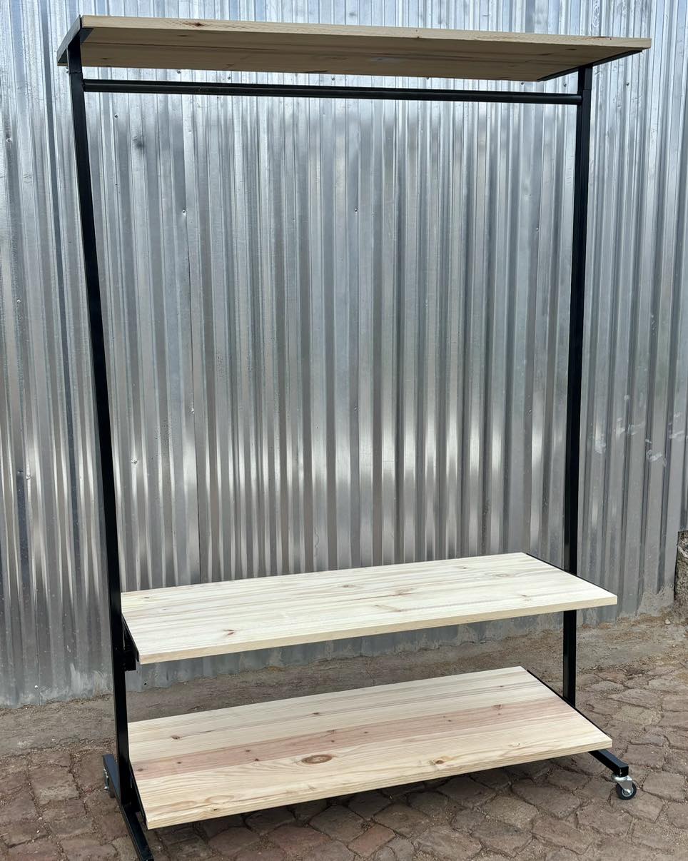 SteelStuff - Fully dismantle-able clothing rail with 3 tiers of ...