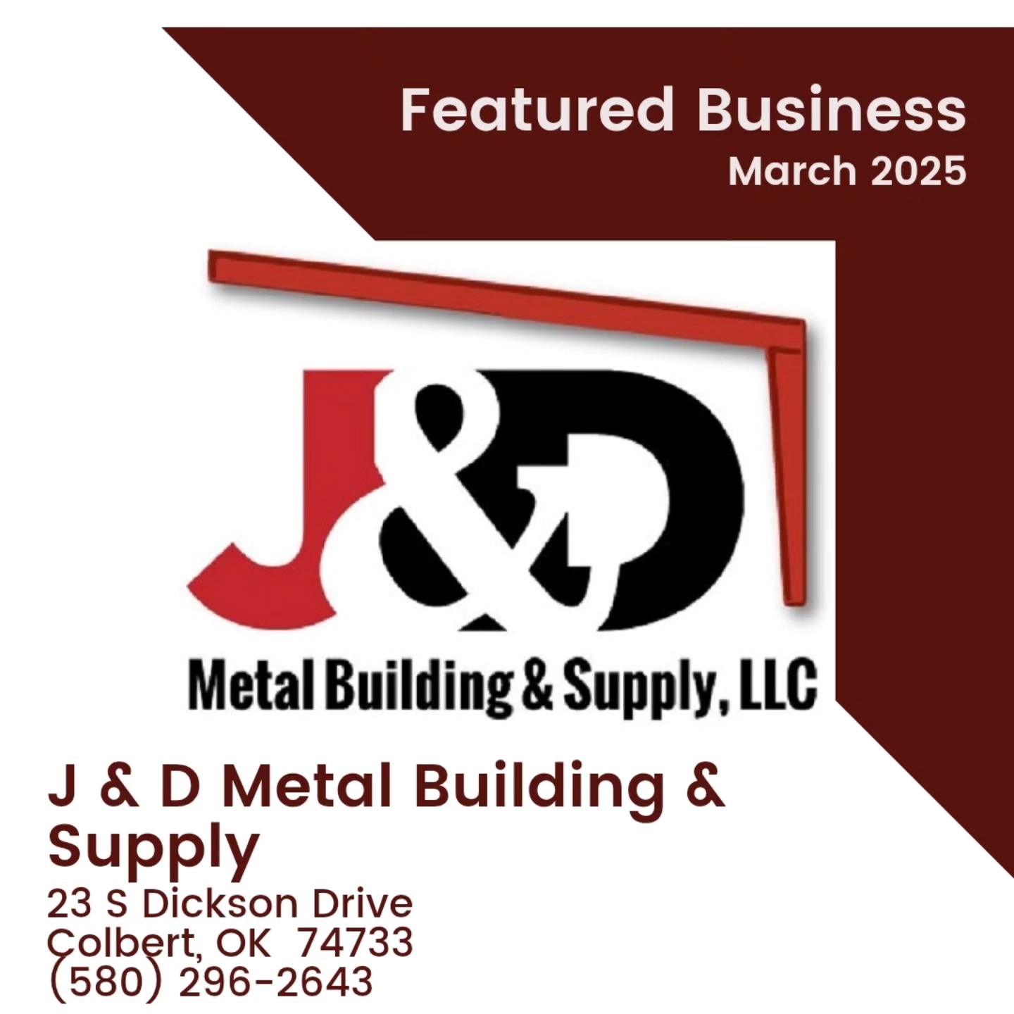 Colbert - Delphine Webb started J & D Metal Building at its current ...