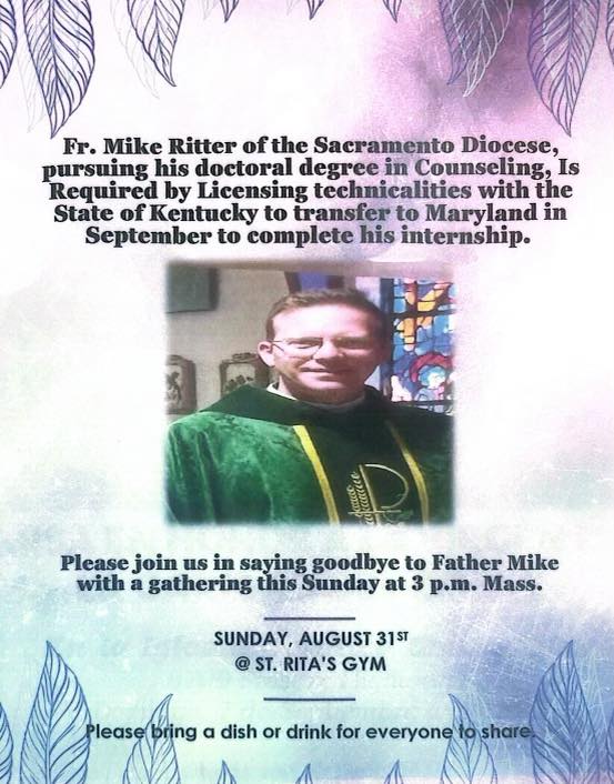 St. - Please join in the goodbye gathering for Fr Mike Ritter this ...
