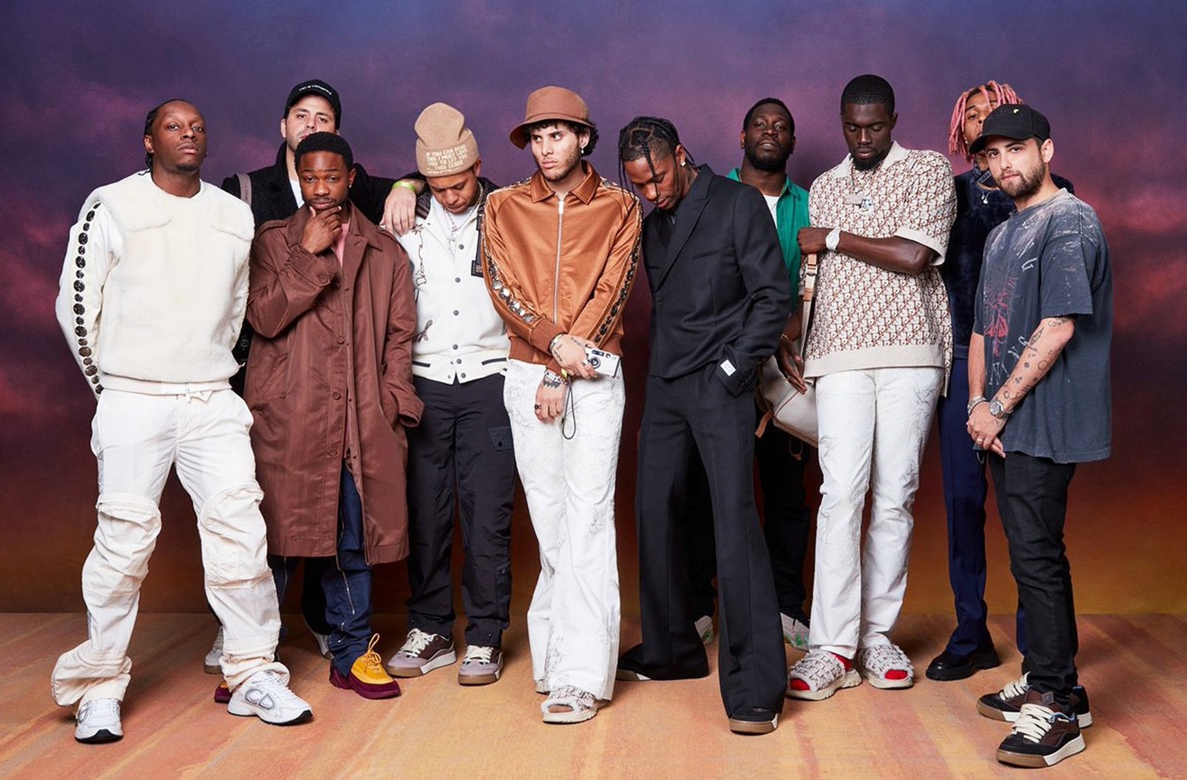 Travis Scott and JACKBOYS at Dior x Cactus Jack show (2022)