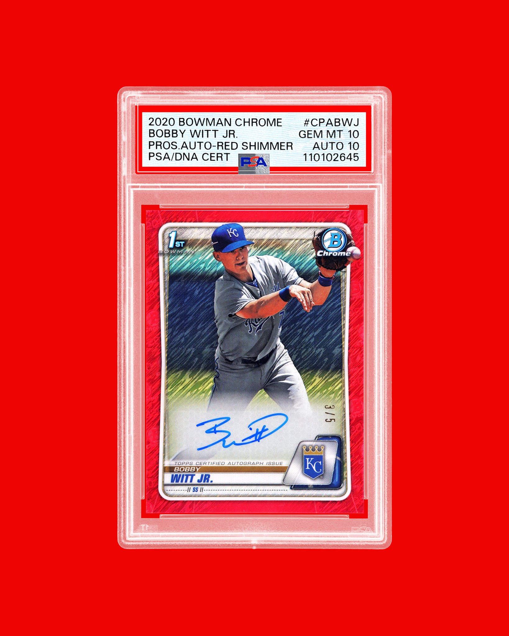 Pulled first redemption card from vending machine for Bobby Witt
