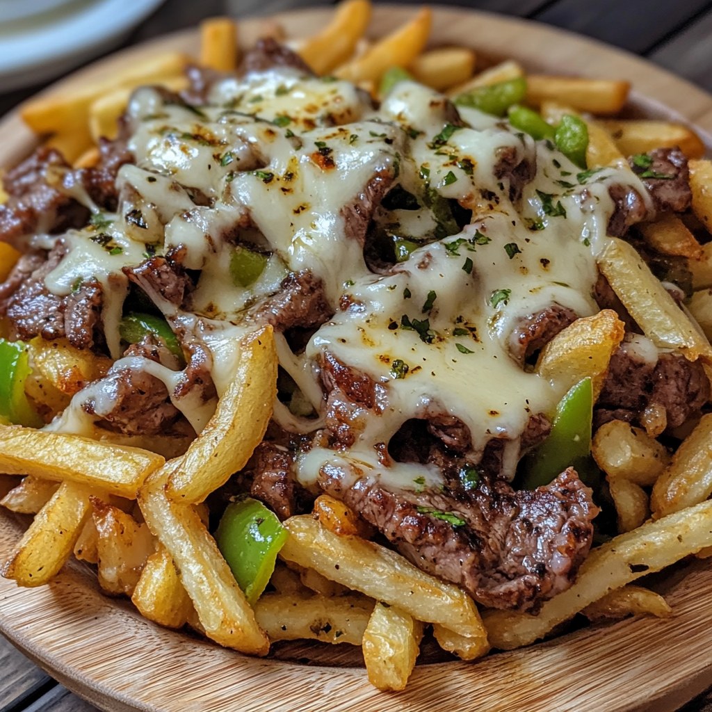 Recette - Frites au Fromage et au Steak Philly Ingrédients (pour 3 à 4 ...
