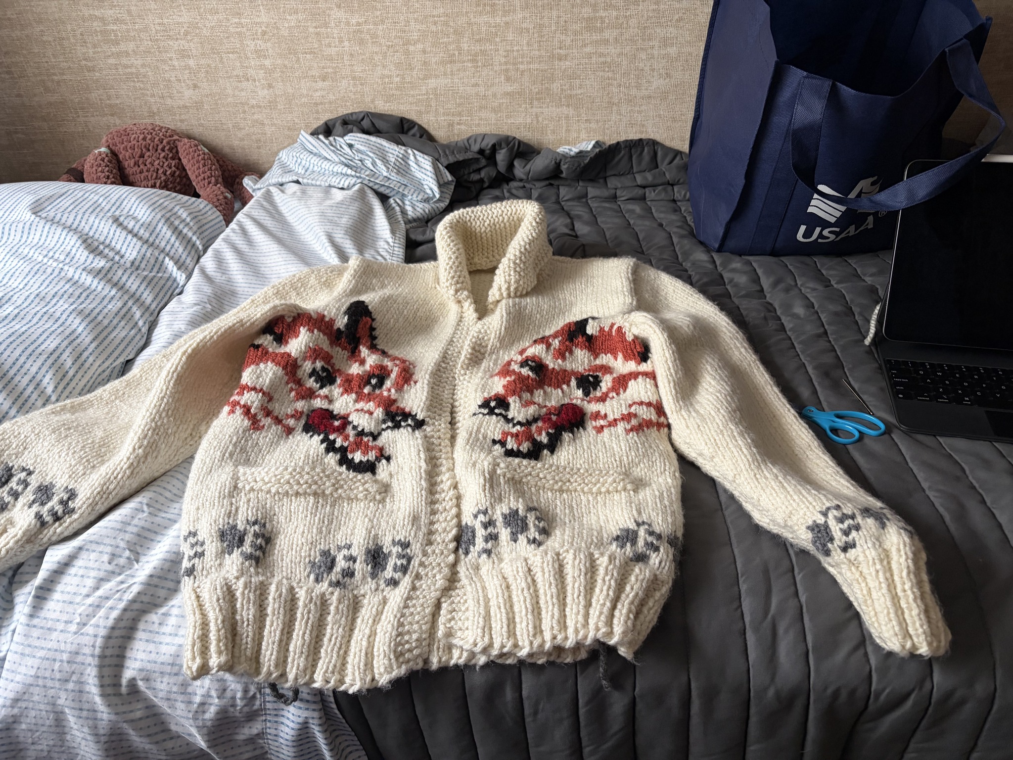Ryan Gosling in my version of the Project Hail Mary fox cardigan