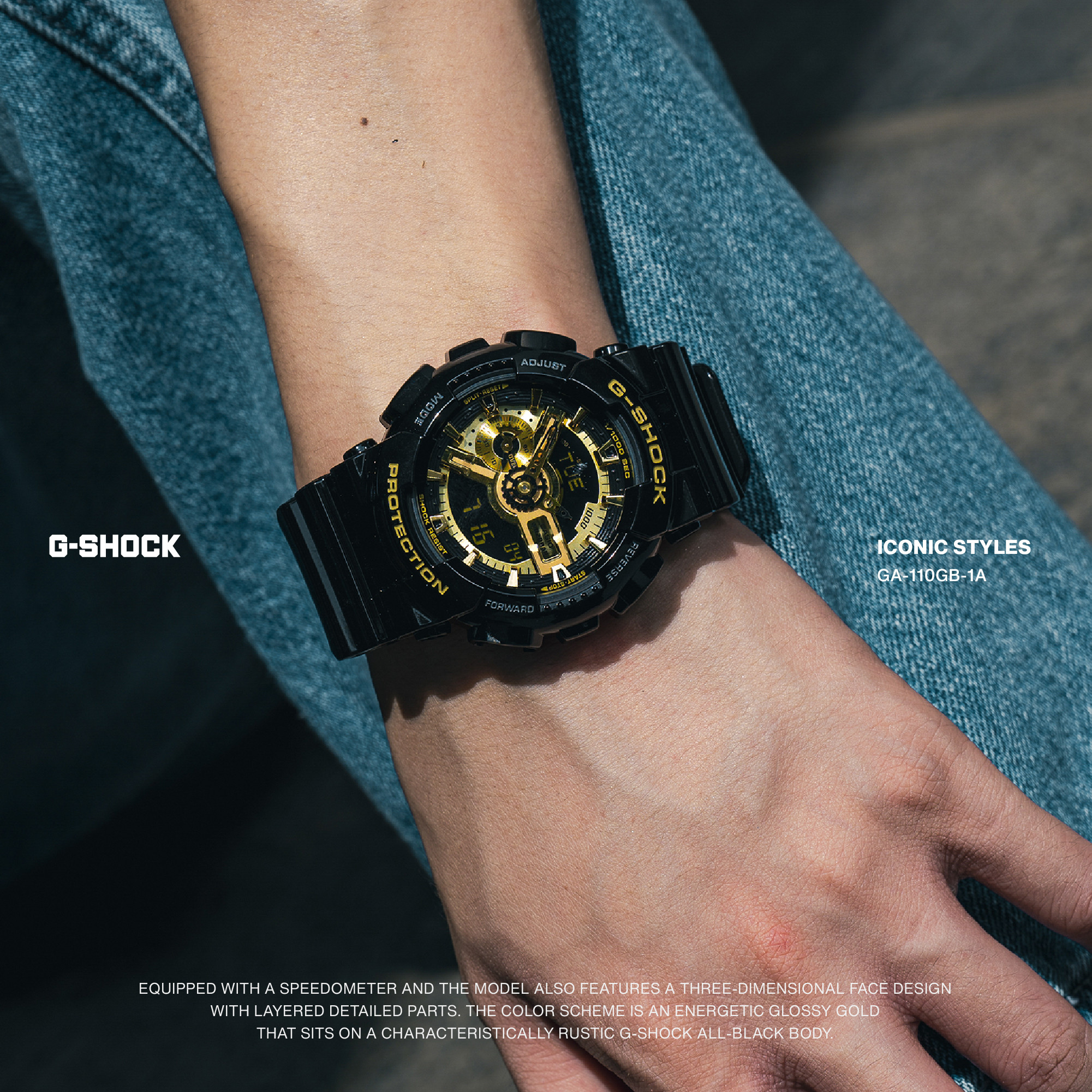 Popular Black & Gold equipped with speedometer and three 